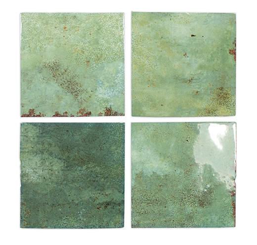 Enamel Moss Glossy 5"x5" | Ceramic | Wall