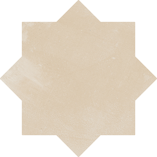 Estrella Sahara Sand Matte 6.5" Star | Glazed Porcelain | Floor/Wall Tile