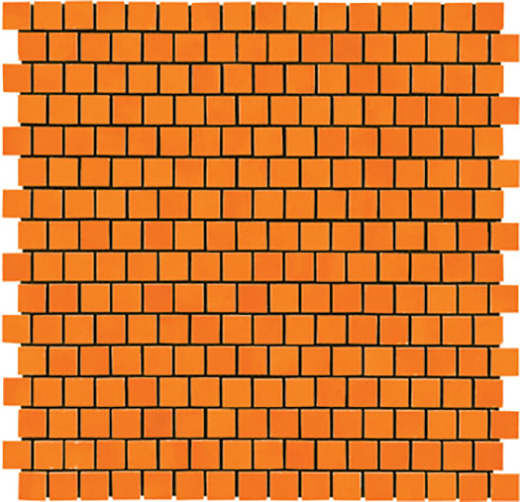 Outlet Evoke Orange - Outlet Glossy .75"x.75" (12"x12" Mosaic Sheet) | Ceramic | Wall Decorative Mosaic
