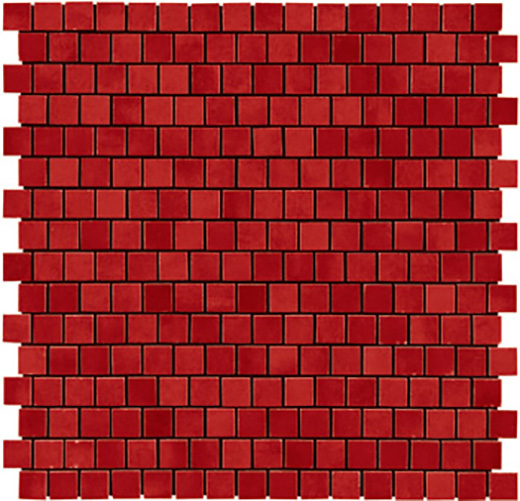 Outlet Evoke Red - Outlet Glossy .75"x.75" (12"x12" Mosaic Sheet) | Ceramic | Wall Decorative Mosaic