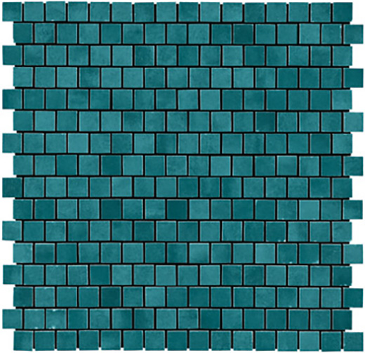Outlet Evoke Teal - Outlet Glossy .75"x.75" (12"x12" Mosaic Sheet) | Ceramic | Wall Decorative Mosaic