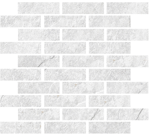 Outlet Evolve White Matte 1"x3" (12x12 Mosaic Sheet) | Color Body Porcelain | Floor/Wall Mosaic
