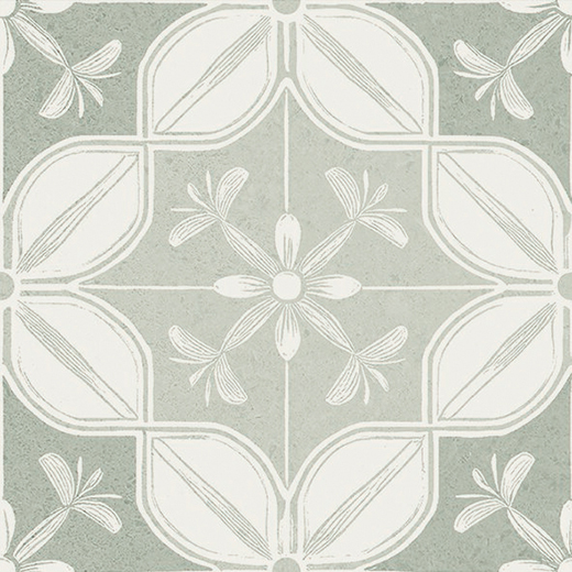 Fleur Senda Aqua Matte 6"x6 | Glazed Porcelain | Floor/Wall Decorative