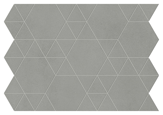 Foundation Grey Matte Lock Mosaic | Color Body Porcelain | Floor/Wall Mosaic