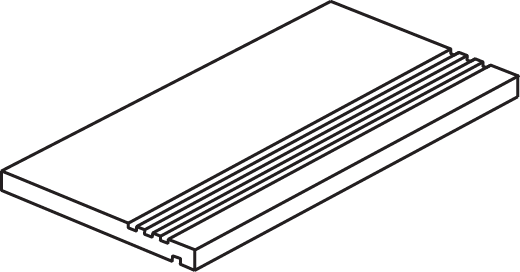 Foundation Pure Matte 12"x24" Stairtread | Color Body Porcelain | Trim