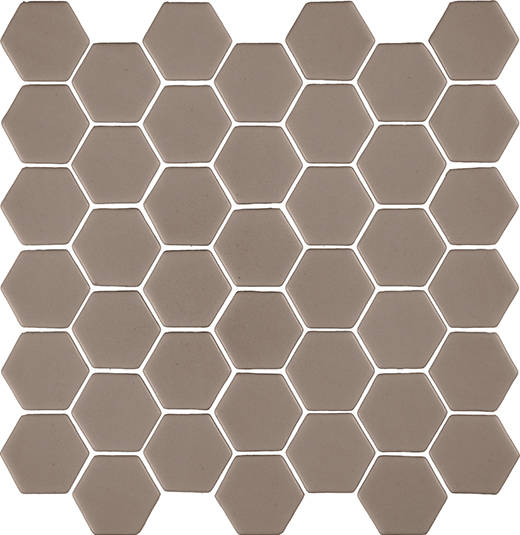 Fusion Almond Natural 2" Hexagon Mosaic | Glass | Floor/Wall Mosaic