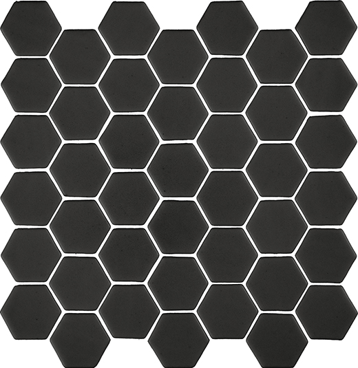 Fusion Chimney Natural 2" Hexagon Mosaic | Glass | Floor/Wall Mosaic