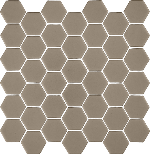 Fusion Ginger Natural 2" Hexagon Mosaic | Glass | Floor/Wall Mosaic