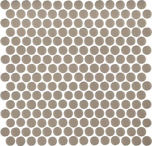 Fusion Ginger Natural 3/4" Penny Mosaic | Glass | Floor/Wall Mosaic