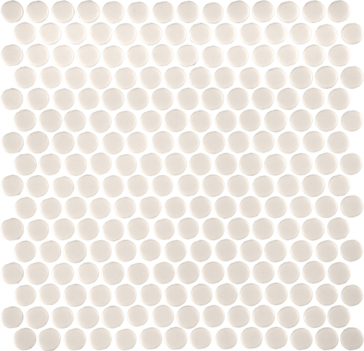 Fusion Glare Natural 3/4" Penny Mosaic | Glass | Floor/Wall Mosaic