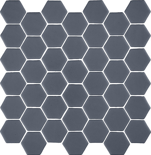 Fusion Indigo Natural 2" Hexagon Mosaic | Glass | Floor/Wall Mosaic