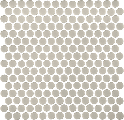 Fusion Moon Natural 3/4" Penny Mosaic | Glass | Floor/Wall Mosaic