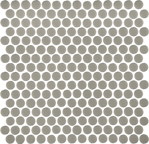 Fusion Platinum Natural 3/4" Penny Mosaic | Glass | Floor/Wall Mosaic