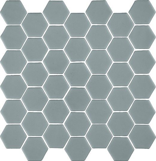 Fusion Sky Natural 2" Hexagon Mosaic | Glass | Floor/Wall Mosaic