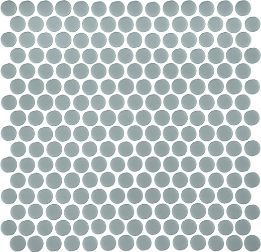 Fusion Sky Natural 3/4" Penny Mosaic | Glass | Floor/Wall Mosaic