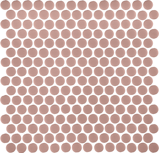 Fusion Velvet Natural 3/4" Penny Mosaic | Glass | Floor/Wall Mosaic