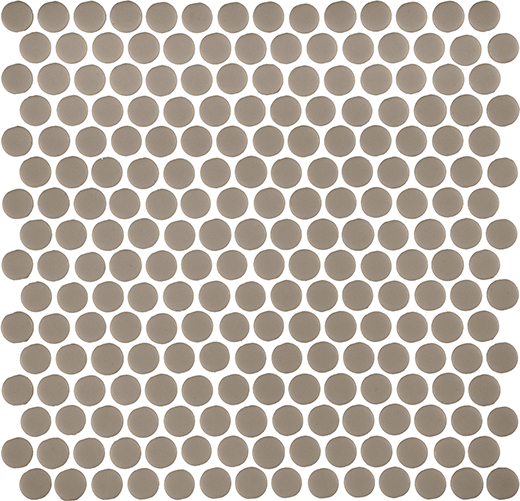 Fusion Wing Natural 3/4" Penny Mosaic | Glass | Floor/Wall Mosaic