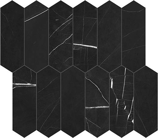 Galaxia Nero Polished 2"x6" Picket | Marble | Floor/Wall Mosaic