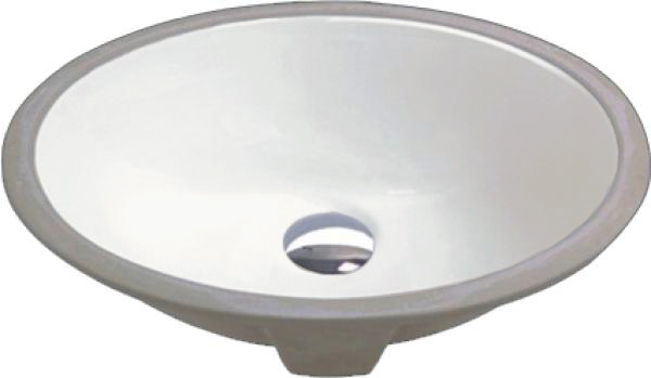 Genrose Vanity Sinks Biscuit High Gloss Enamel Small Oval | Porcelain | Sink