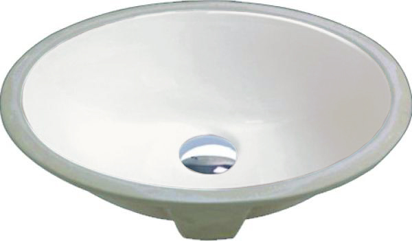Genrose Vanity Sinks Biscuit High Gloss Enamel Standard Oval | Porcelain | Sink