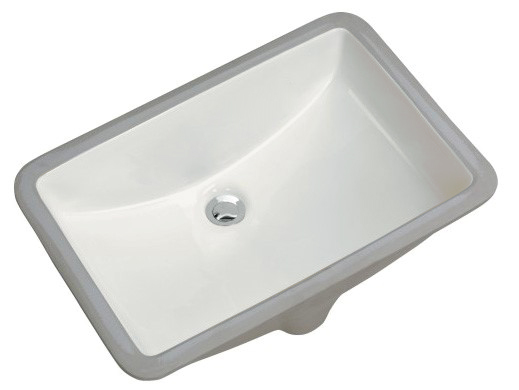 Genrose Vanity Sinks Biscuit High Gloss Enamel Rectangle | Porcelain | Sink