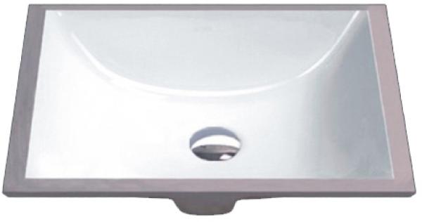 Genrose Vanity Sinks White High Gloss Enamel Small Rectangle | Porcelain | Sink