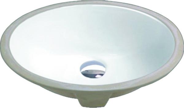 Genrose Vanity Sinks White High Gloss Enamel Standard Oval | Porcelain | Sink