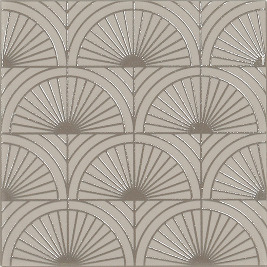Outlet Geolux Grey Velvet Glossy/Matte 5.8"X5.8" Glam Deco | Ceramic | Wall Decorative