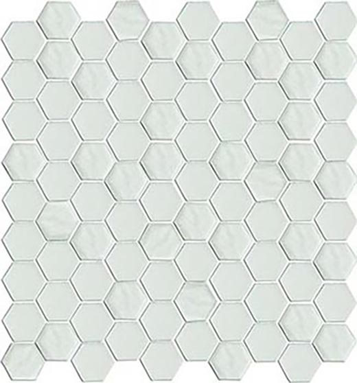 Glimmer Pearl Mix Hexagon | Glass | Wall Mosaic