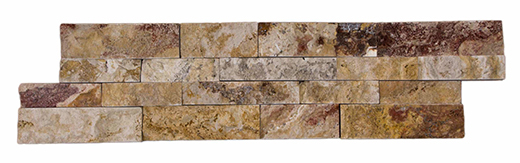 Golden Lace Golden Lace Natural 4.75"x6.75" 2cm Ledge Corner | Travertine | Exterior Stone