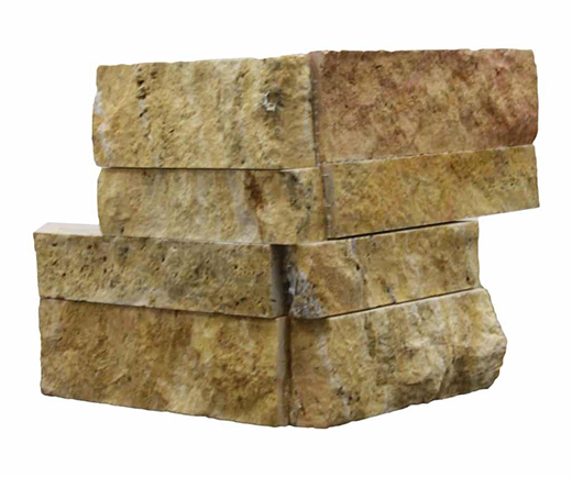 Golden Lace Golden Lace Natural 6"x24"  2cm Ledgerstone | Travertine | Exterior Stone