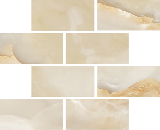 Grace Beige Matte 3"x6" Mosaic | Glazed Porcelain | Floor/Wall Mosaic