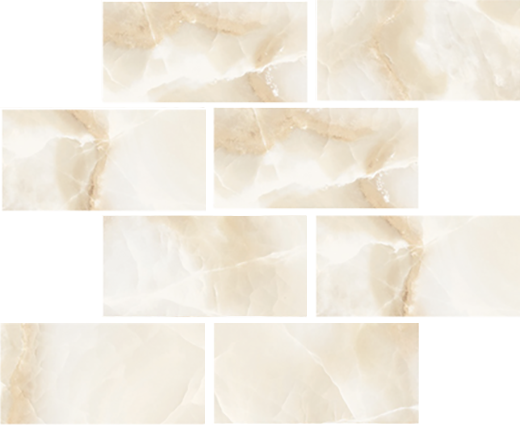 Grace Ivory Polished 3"x6" Mosaic | Glazed Porcelain | Floor/Wall Mosaic