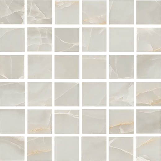 Grace Light Grey Matte 2"x2" Mosaic | Glazed Porcelain | Floor/Wall Mosaic