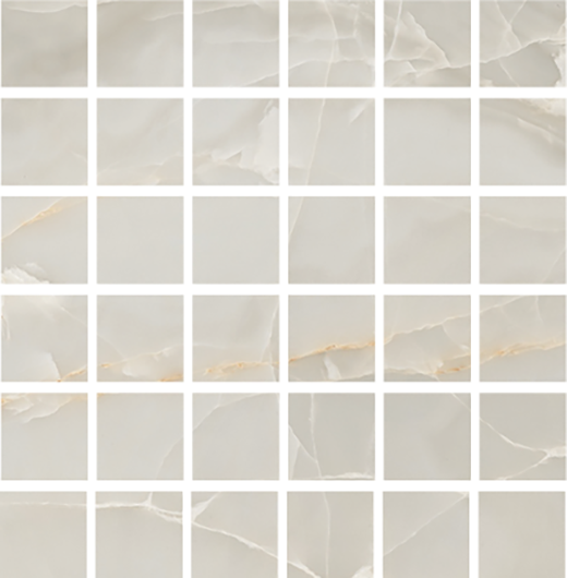 Grace Light Grey Polished 2"x2" Mosaic | Glazed Porcelain | Floor/Wall Mosaic