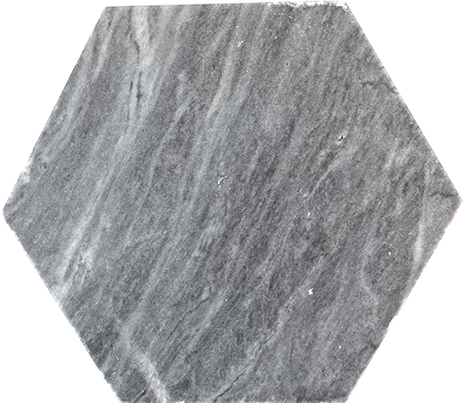 Graphica Grey Honed 9" Hexagon | Marble | Floor/Wall Tile