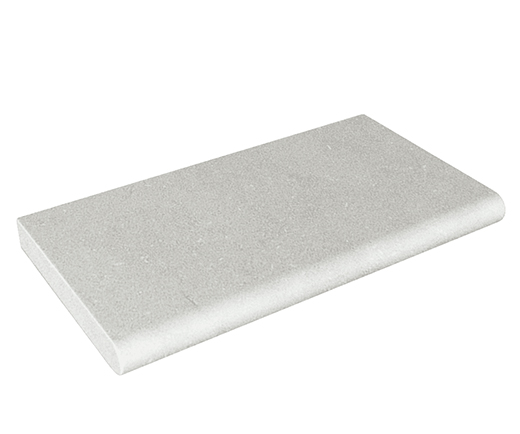Greige Greige Sandblasted 12"x72"x2" Bullnose | Limestone | Outdoor Coping