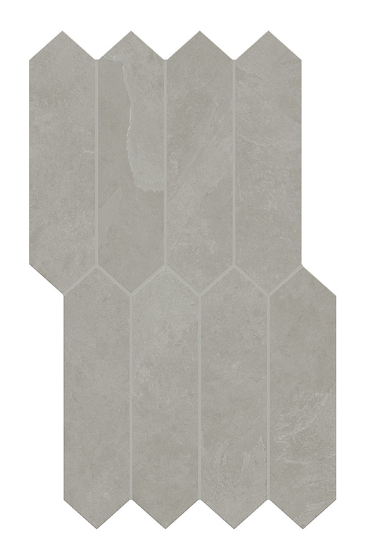 Hearth Cloud Matte Picket Mosaic | Porcelain | Floor/Wall Mosaic