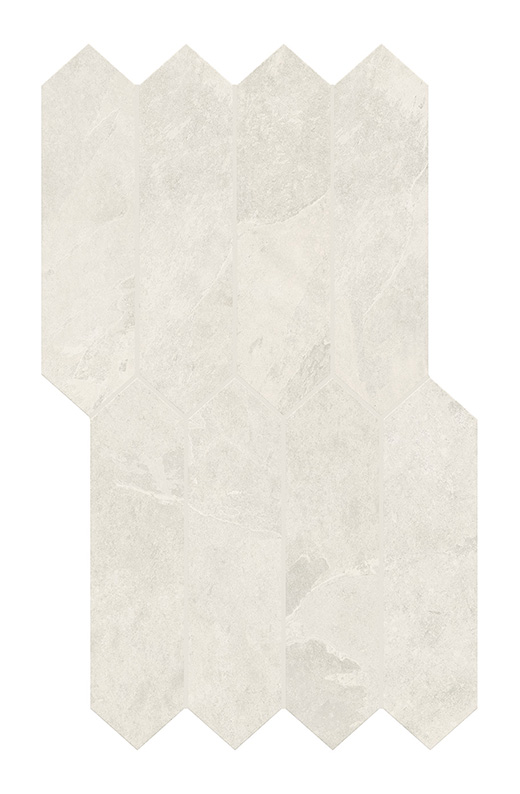 Hearth Ice Matte Picket Mosaic | Porcelain | Floor/Wall Mosaic