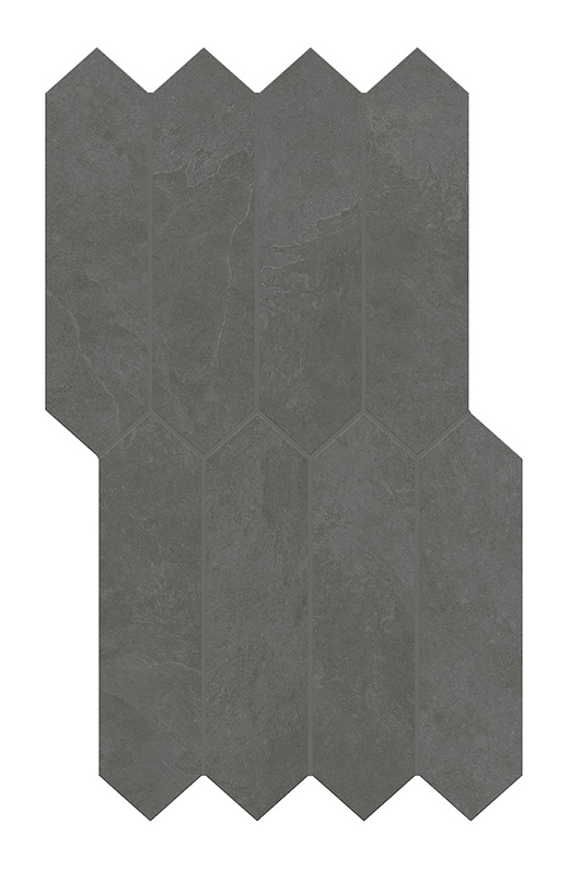 Hearth Iron Matte Picket Mosaic | Porcelain | Floor/Wall Mosaic