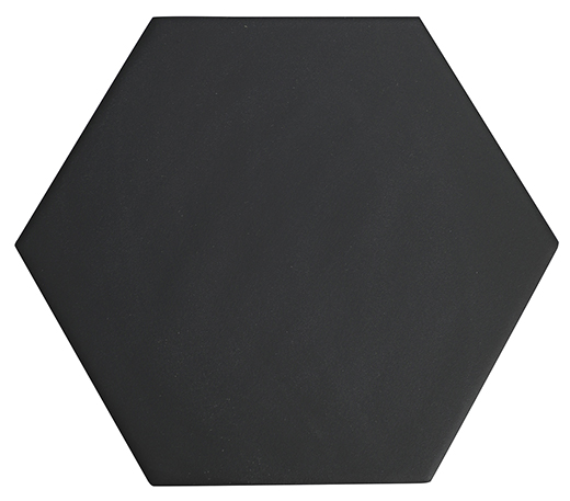 Hexagon Black Matte 6"X6.8 | Glazed Porcelain | Floor/Wall Tile