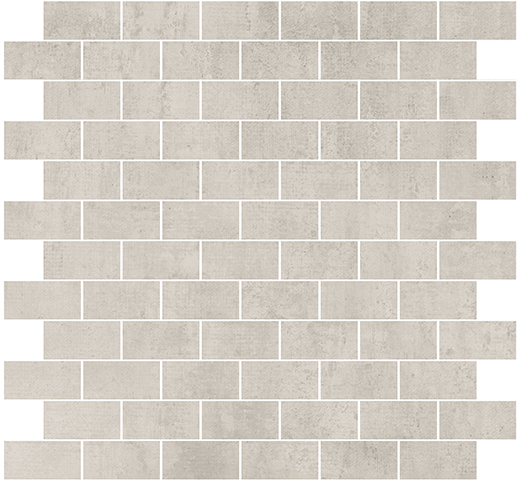 Highway Blanc Honed 1"x2" Brick (12"x12" Mosaic Sheet) | Color Body Porcelain | Floor/Wall Mosaic