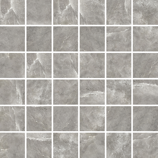 Himalaya Grey Matte 2"x2" Mosaic (12x12 Sheet) | Glazed Porcelain | Floor/Wall Mosaic