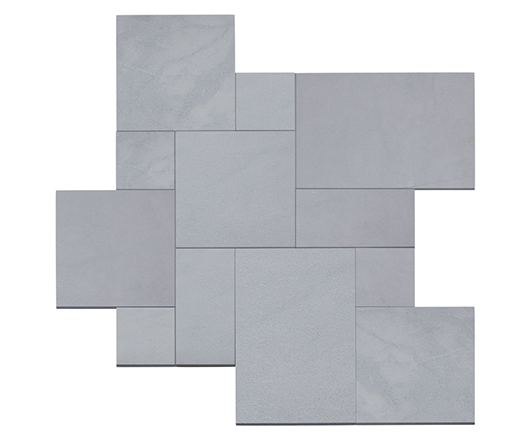 Ice Blue Ice Blue Sandblasted French Pattern 3cm Paver | Marble | Outdoor Paver