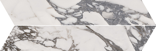 Indalgo Arabescato Polished 4"x21" Chevron | Color Body Porcelain | Floor/Wall Tile