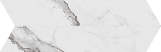 Indalgo Statuario Matte 4"x21" Chevron | Color Body Porcelain | Floor/Wall Tile