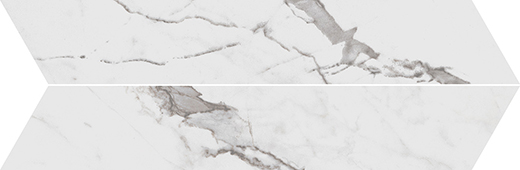 Indalgo Statuario Polished 4"x21" Chevron | Color Body Porcelain | Floor/Wall Tile