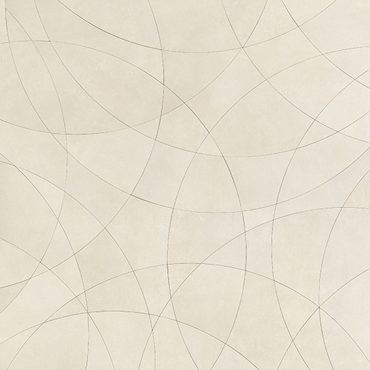 Industry Ivory Matte Deco Puzzle | Through Body Porcelain | Floor/Wall Decorative