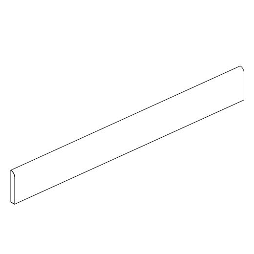 Industry Moka Matte 2"x24" Bullnose | Through Body Porcelain | Trim