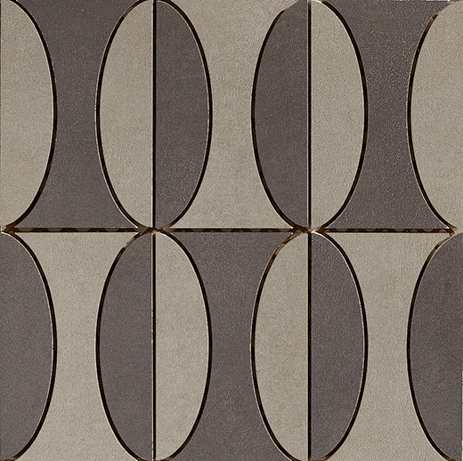 Industry Plomb Matte Deco B | Through Body Porcelain | Floor/Wall Decorative